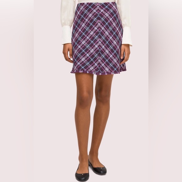 Kate Spade Plaid Tweed Skirt - Picture 2 of 6